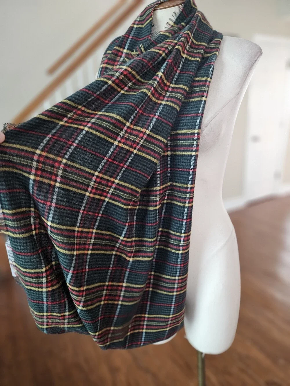 Plaid Infinity Scarf - Picture 2 of 2